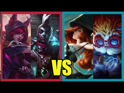 Xayah & Echo VS Miss Fortune & Heimerdinger 😊 League of Legends in 4K UHD 60fps