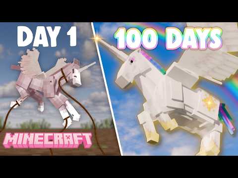 I spent 100 Days building a Fantasy Horse Rescue in Minecraft | Pinehaven