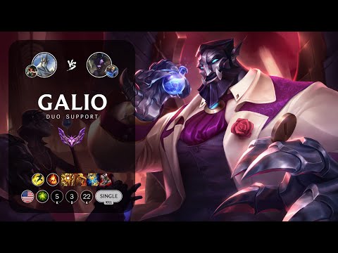 Galio Support vs Alistar - NA Master Patch 13.8