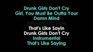 Maren Morris Drunk Girls Don&#39;t Cry karaoke