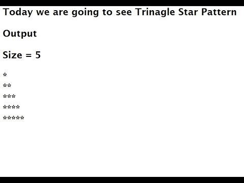 Triangle Star Pattern Program In Java Code Available