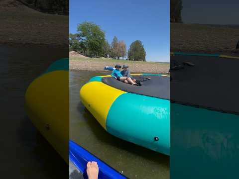$400 water trampoline is a must have! #youtubeshorts #family #shorts #water