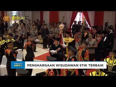 WAKAPOLRI BERIKAN PENGHARGAAN PADA WISUDAWAN STIK TERBAIK