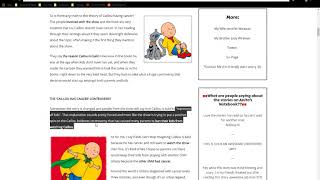 Does Caillou have cancer