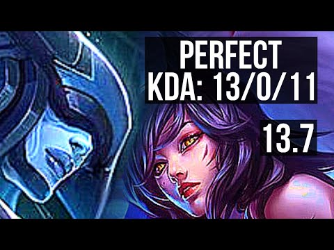 LISSANDRA vs AHRI (MID) | 13/0/11, Legendary, Rank 11 Liss | KR Challenger | 13.7