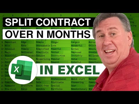 Excel - Dueling Excel - Split a Contract over N Months - Duel 152 - Episode 1860