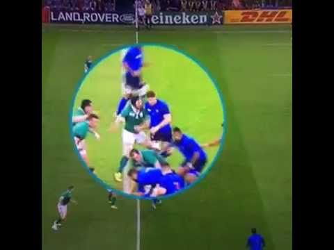 Le coup de poing de O'Brien sur Pascal Papé