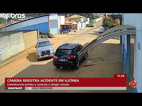 Perigo: câmera flagra acidente em Ilicínea