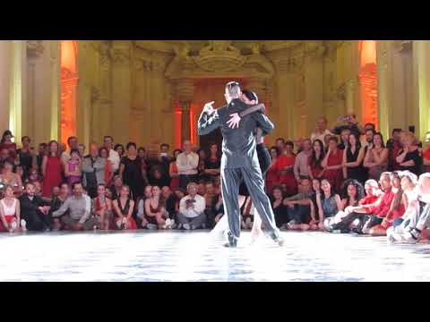  Javier Rodriguez  and  Fatima Vitale  are  dancing  to  the  tango  "  Anibal troilo  "  or  "  Abandono  "  at  Torino Tango Festival  in  2019