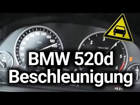 BMW 520d F10 x-drive Beschleunigung/acceleration, 0-200 km/h (Limousine)