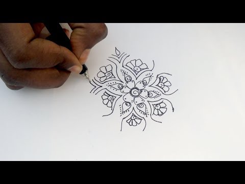 flower designs|rangoli designs with flowers|easy rangoli designs