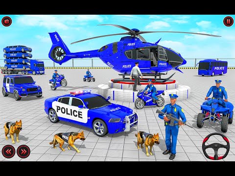 US Real Police Plane Limousine Car Quad Bike - Cargo Transporter Driving - Android GamePlay #3