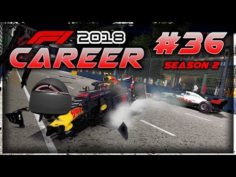 F1 2018 Career Mode Part 36: ONE OF THE STRANGEST CRASHES I'VE SEEN!