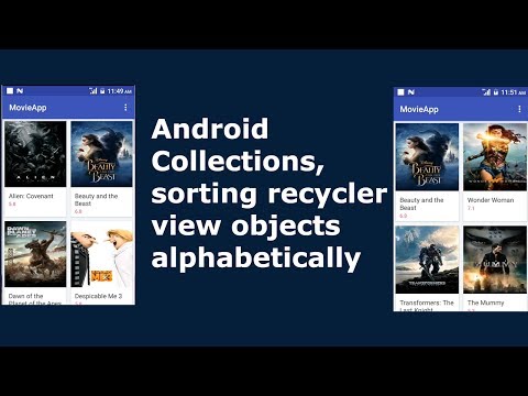 Android Collections, sorting recyclerview objects alphabetically