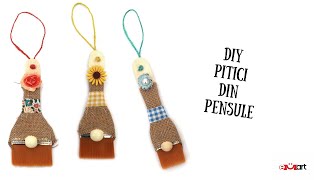 DIY Spiriduși de Primăvară din Pensule – Tutorial Rapid 