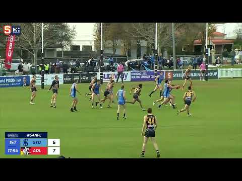Rd 14 SANFL Snapshot - Sturt's Abe Davis bounces it through at right angles