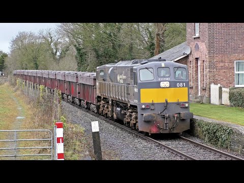Irish Rail 071 Class Locos 081 & 083 on Tara Mines Duties on the Navan Branch 24/2/20
