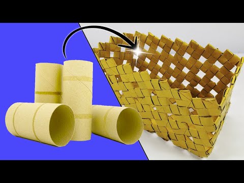 Basket with tubes of toilet paper  (Recycle) Ecobrisa DIY