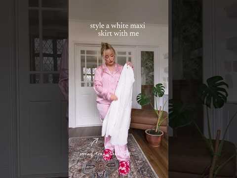 Style a white maxi skirt with me 🌸💋 #springfit #springoutfit #fashionoutfitideas #springstyle
