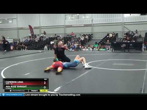 101 Lbs Round 4 (8 Team) - Cameron Leng, Ohio Vs Ava Rose Enright, Illinois 1e4c