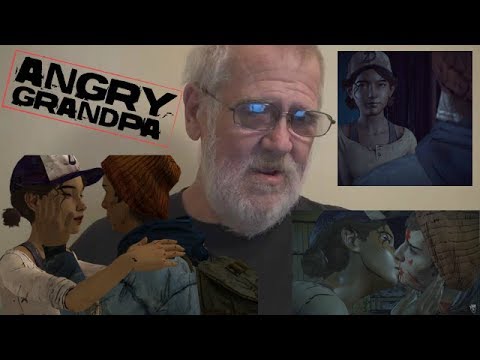 Angry Grandpa reacts to Clem and Gabe's Kiss Fanmade! (HD)