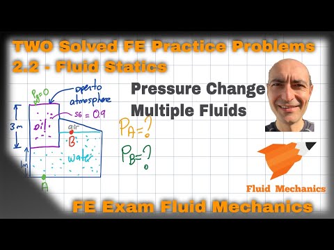 Thermo 1.10 / FE Exam Fluid Mechanics - 2.2 - Practice Problem - Fluid Statics
