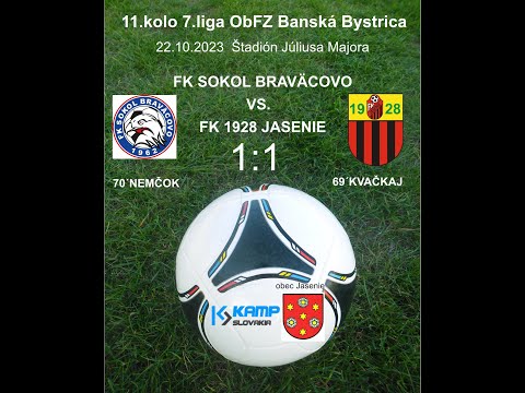 FK Sokol Braväcovo - FK 1928 Jasenie - 1:1 - 22/10/2023