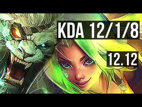 RENGAR vs ZERI (TOP) | 12/1/8, 1.1M mastery, Legendary | EUW Diamond | 12.12