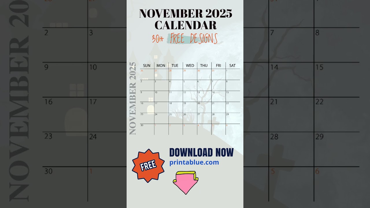 November 2025 Calendar Free Download #calendar #diyplanner #november2025