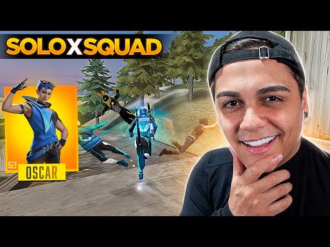 JA RECEBI O NOVO PERSONAGEM OSCAR E TESTEI SUA HABILIDADE SOLO VS SQUAD!! FREE FIRE MOBILE