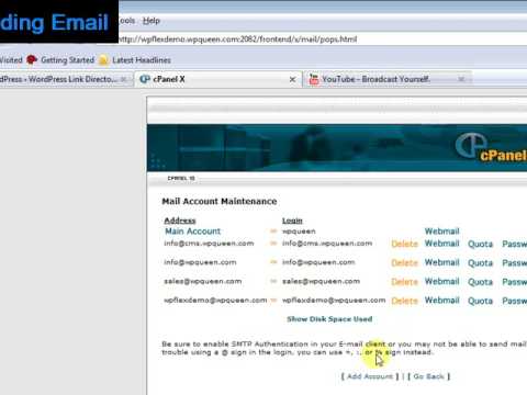 Adding an email account