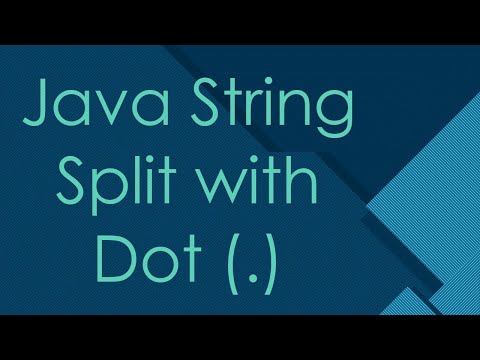 Java String Split With Dot