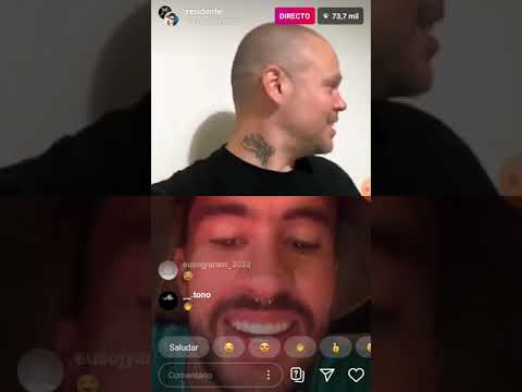 Residente (rene) habla con Bad Bunny. Vivo completo por Instagram 14-05-20