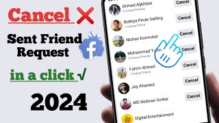 How to Cancel Sent Friend Request on Facebook 2024 || How to Delete Sent Friend Request on Facebook