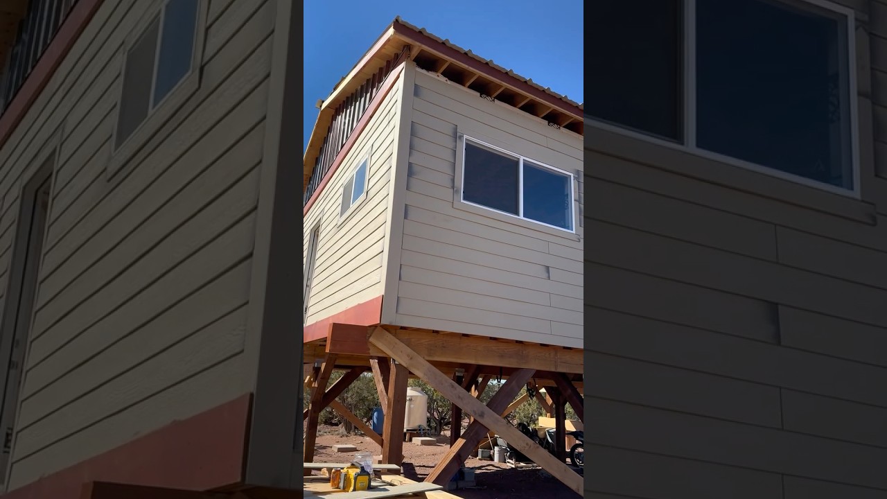 Off grid cabin siding 99% done