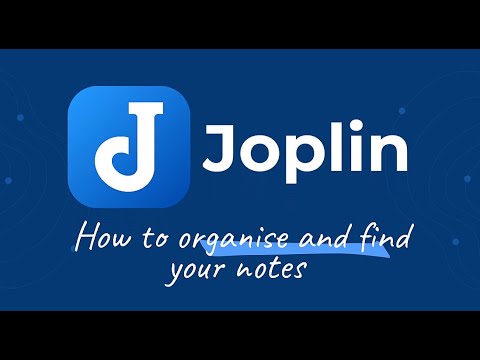 How to organise and find your notes - Joplin