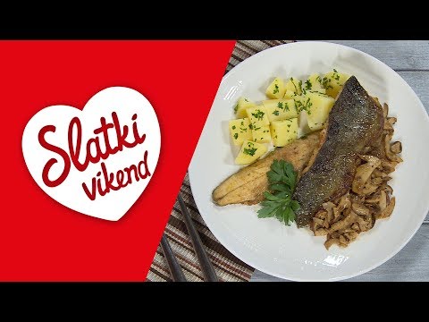 Pastrva s vrganjima i kuhanim krumpirom