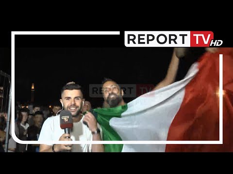 Report TV -Euro 2020, tifozët e Italisë në ekstazë pasi mundën Anglinë në finale, festë  në Tiranë