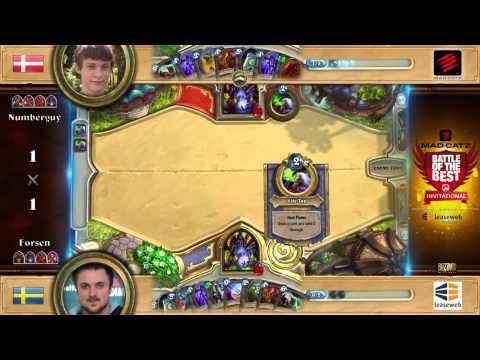 Numberguy vs. Forsen Winners Round 2 - Mad Catz Battle of the Best Hearthstone Cup #1 - by LeaseWeb