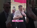 Elon Musk Arrives For Lunch With Heavy Security At Tullio Restaurant In Rome Italy