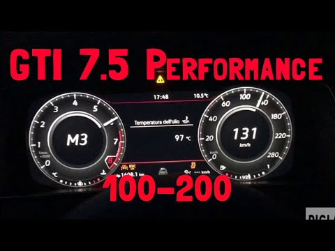 Golf GTI Performance mk 7.5 Facelift 245cv DSG Accelleration 100-200 kmh
