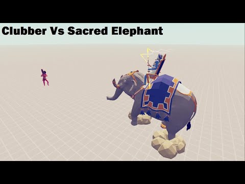 Totally Accurate Battle Simulator 100 Clubber Vs 2 Sacred Elephant TABS