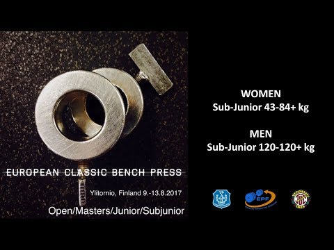European Classic Bench Press Championships 2017 - Sub-Junior Women 43-84+ kg and Men 53-120+ kg