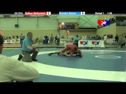University Nat`ls FS  63 KG / 138.75 lbs: Nathan McCormick vs. Brandon Nelson
