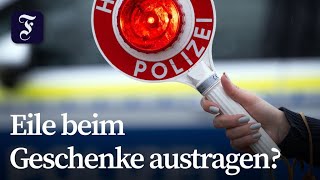 Weihnachtsmann zu schnell und bewaffnet unterwegs