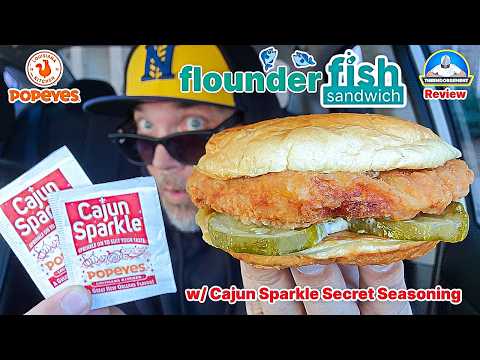 Popeyes® Flounder Fish Sandwich Review! 🐟🥪 | w/ Cajun Sparkle Seasoning ⚜️ | theendorsement
