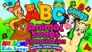 ABC Animal Songs Compilation | Learn Alphabet & Animal Sounds A to Z for Kids! #AwesomeKidsSongs