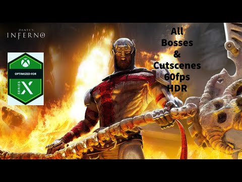 Dante's Inferno (Xbox Series X) All Bosses & Cutscenes 60fps HDR. God of War-Souls like game 2022!