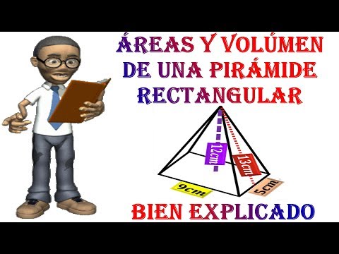 AREAS Y VOLUMEN DE UNA PIRAMIDE RECTANGULAR | AREA LATERAL Y TOTALsuper facil y bien explicado 😍