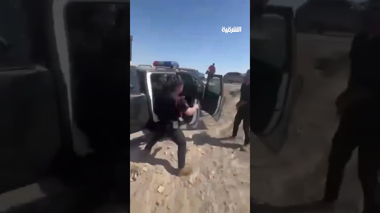 فيديو | عجلة عسكرية تتعرض لحادث سير في الديوانية